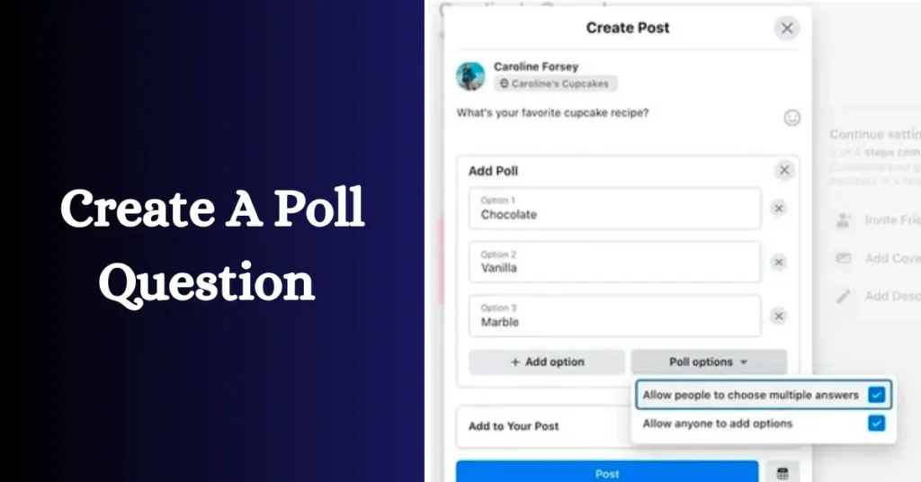 create a poll question 