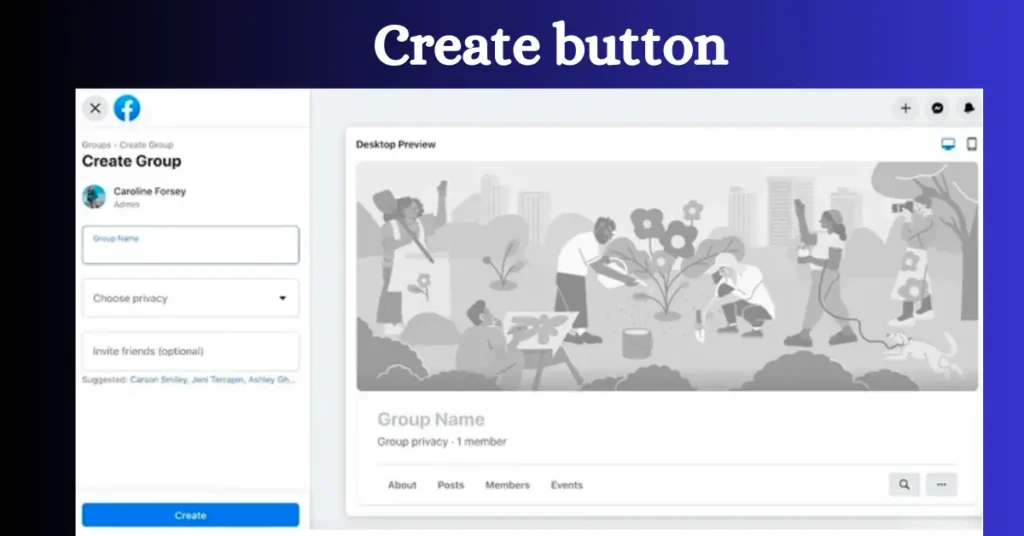 create button