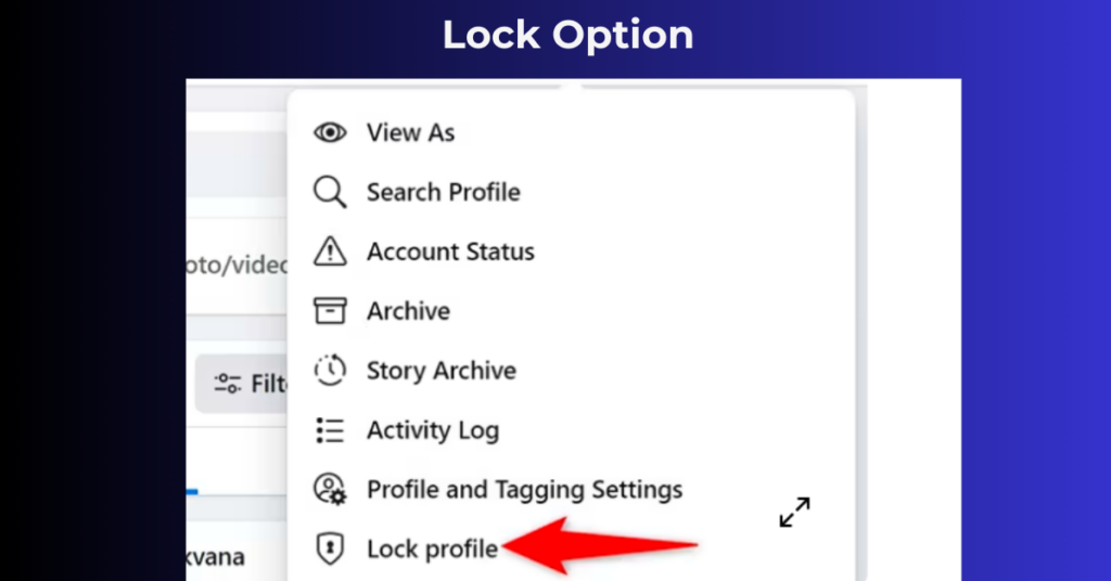 click on lock option 