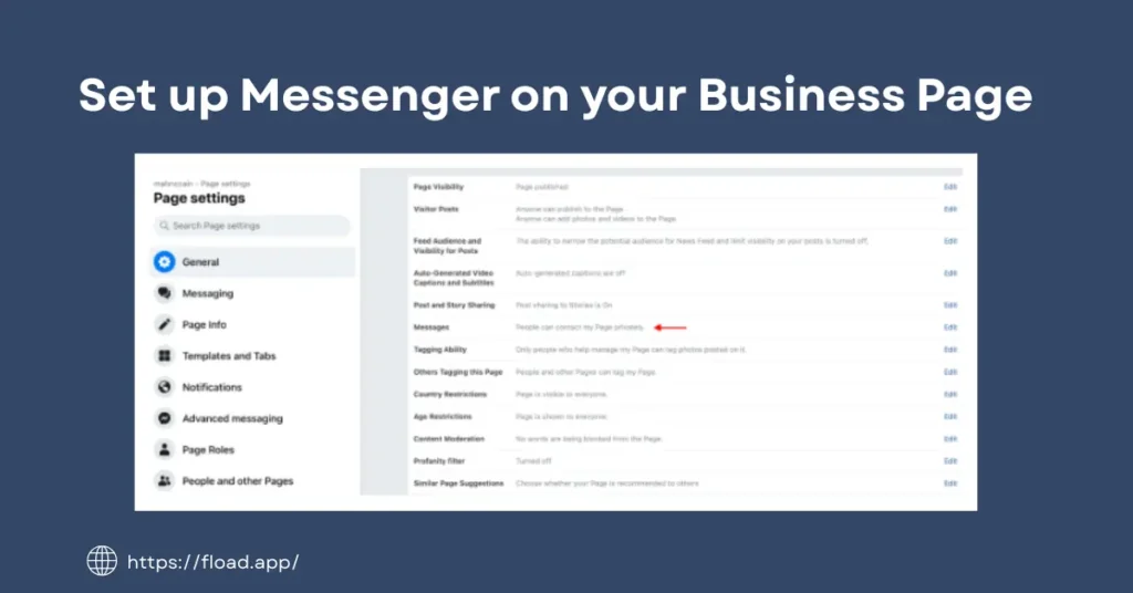 Set up Messenger on your Business Page